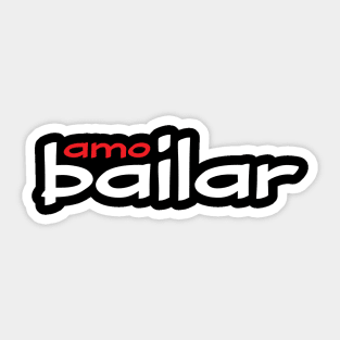 Amo Bailar Red White by PK.digart Sticker